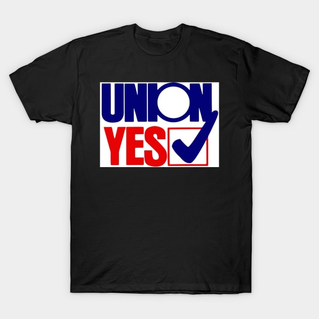 Union YES T-Shirt by  The best hard hat stickers 